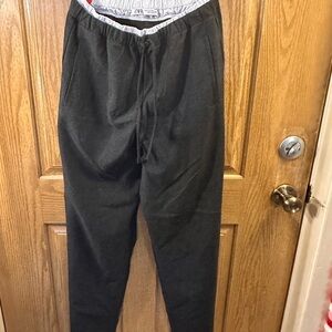 Zara women's charcoal grey elastic waist pants